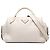 Borsa Prada White Vitello Daino Zip Top Satchel