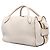 Borsa Prada White Vitello Daino Zip Top Satchel - vista 2
