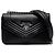 Borsa a tracolla Prada Diagramme con patta in nappa nera