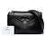 Borsa a tracolla Prada Diagramme con patta in nappa nera - vista 7