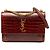 Autre Marque Saint Laurent Red Medium Croc Embossed Leather Monogram Sunset Crossbody