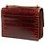 Autre Marque Saint Laurent Red Medium Croc Embossed Leather Monogram Sunset Crossbody - vista 2