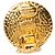 Orecchini a clip Chanel Gold CC placcati in oro con perle sintetiche e cornice a corda - vista 3