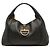 Gucci Black Maxi Grained Calfskin Softbit Hobo