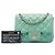 Chanel Green Mini Square Classic Lambskin Single Flap - vista 6