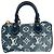 Louis Vuitton Nano Speedy in cotone blu - vista 3