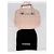 Borsa Chanel LAX Square Bowler in pelle rosa pastel - vista 22