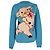 Gucci Strickpullover mit Schweine-Motiv aus blauer Wolle