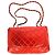 Borsa Chanel Classic Double Flap in pelle rossa - vista 2