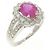 Autre Marque PT900 Ring mit Rubin und Diamanten