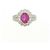 Autre Marque PT900 Ring mit Rubin und Diamanten - Ansicht 2