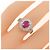 Autre Marque PT900 Ring mit Rubin und Diamanten - Ansicht 4