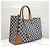 Céline Borsa Cabas Orizzontale in Tessuto Ricamato Blu Navy - vista 4
