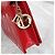 Dior Borsa a spalla con catena e pochette in vernice rossa - vista 14