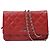 Chanel Portafoglio a catena Classic WOC a tracolla Red Lambskin Silver