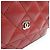 Chanel Portafoglio a catena Classic WOC a tracolla Red Lambskin Silver - vista 15
