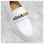 Chanel Mocassino Initial Patent Chain White - vista 6