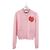 Gucci Rosa Cardigan mit Herz-Logo XS
