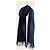 Hermès Sciarpa in cashmere blu navy bicolore con logo ricamato - vista 2