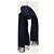 Hermès Sciarpa in cashmere blu navy bicolore con logo ricamato - vista 3