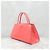 Prada Brush Leder-Tote Bag mit rosa Dreiecks-Logo - Ansicht 2