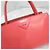 Prada Brush Leder-Tote Bag mit rosa Dreiecks-Logo - Ansicht 4