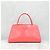Prada Brush Leder-Tote Bag mit rosa Dreiecks-Logo - Ansicht 8