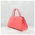 Prada Brush Leder-Tote Bag mit rosa Dreiecks-Logo - Ansicht 9