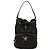 Prada Borsa a secchiello Duet in nylon con logo in metallo Nero Oro
