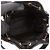 Prada Borsa a secchiello Duet in nylon con logo in metallo Nero Oro - vista 8