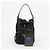 Prada Borsa a secchiello Duet in nylon con logo in metallo Nero Oro - vista 9