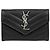 Autre Marque Cassandra Matelassé Small Envelope Wallet Schwarz Silber