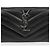 Autre Marque Cassandra Matelassé Small Envelope Wallet Schwarz Silber - Ansicht 2