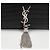 Autre Marque Borsa a tracolla media Kate Tassel Croc Nero Argento - vista 3