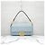 Fendi Borsa a spalla Medium in pelle Nappa embossed FF Blu - vista 14
