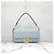 Fendi Borsa a spalla Medium in pelle Nappa embossed FF Blu - vista 4