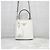Prada Borsa a spalla tote doppia Panier in Saffiano bianca - vista 11