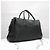 Prada Borsa Tote da Viaggio in Pelle Martellata Logo Nero - vista 14