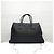 Prada Borsa Tote da Viaggio in Pelle Martellata Logo Nero - vista 3