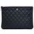 Chanel Classic Clutch Medium Black Caviar Silver Hardware - vista 2