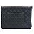 Chanel Classic Clutch Medium Black Caviar Silver Hardware - vista 9