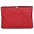 Chanel Borsa a pochette Boy Caviar Large Red Gold Series