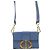Dior Borsa Box Montaigne in vitello blu, mini borsa a spalla dorata