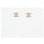 Chanel Orecchini Classic CC Logo Crystal Pearl Earrings Gold - vista 3