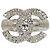 Chanel Neuer CC Logo Crystal Ring Größe