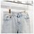 Gucci Pantaloni in denim dritti con risvolto e logo GG - vista 11