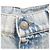 Gucci Pantaloni in denim dritti con risvolto e logo GG - vista 4