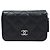 Chanel Tarjetero con cremallera Classic Caviar con chip
