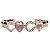 Chanel Bracciale Logo COCO Dorato con Cuore di Cristallo da Donna