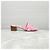 Mules con tacco Dior in tweed rosa acceso - vista 4